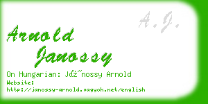 arnold janossy business card